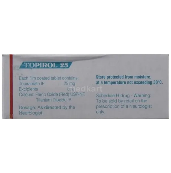 topirol 25mg tablet 10's